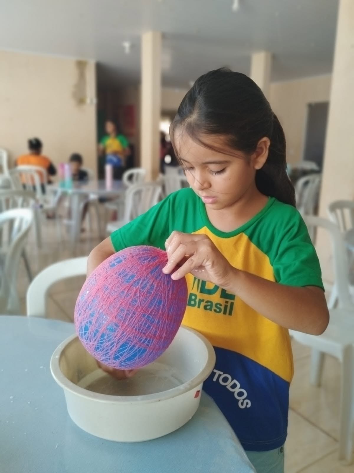 Atividade manual realizada por participante